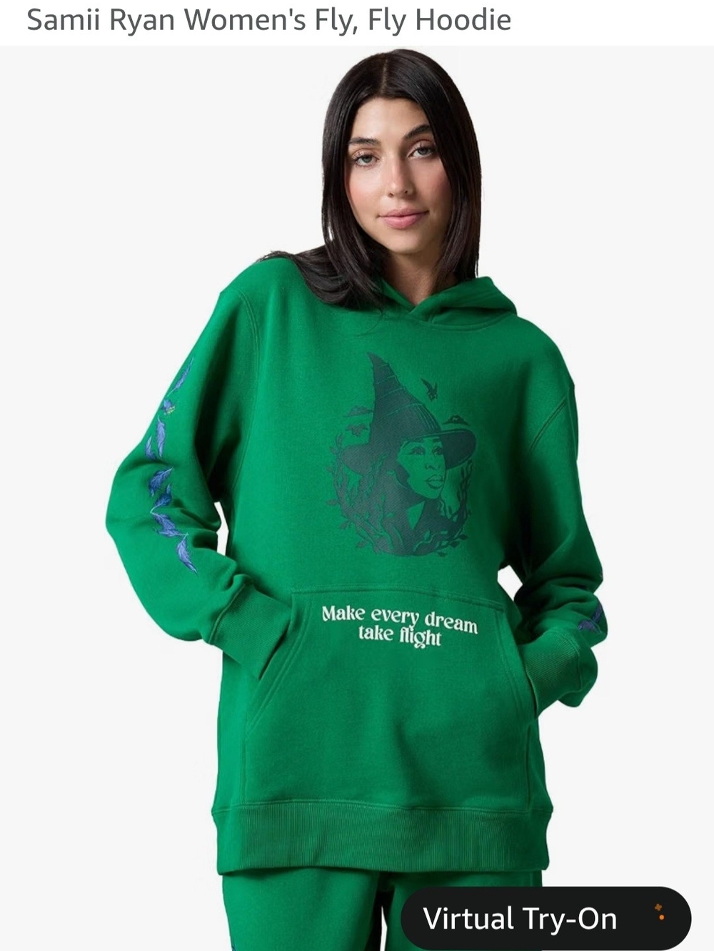 Sami Ryan Wicked Women's Green Graphic Hoodie